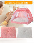 SEIMMIE Cat Princess Bed Tent House - Kitty Cute Beds Indoor,Small Dog House Indoor/Outdoor Cave Nest Bed Small Dog Tent for Cat,Puppy Tents (15.7"x15.7"x14.5"/Pink)