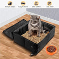 Portable Cat Travel Litter Box with Zipped Lid, Foldable Travel Litter Box, No Leakage, No Smell, Waterproof, Easy to Ca