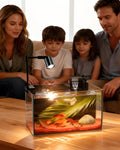 Fish Tank, 3 Gallon Ultra-Clear Glass Fish Aquarium, with Separator Plate for Betta, Fish Tank Starter kit with Filter a