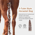 Harrison Howard 3 Tube Stretchy Horse Tail Bag for Horses Braid-in Tail Bag
