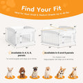 NEWBULIG Dog Playpen 6-Panel, 24IN Puppy Playpen, Stable Dog Play Pen Indoors/Outdoor with Secure Locking Door, Plastic 