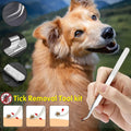 Tick Removal Tool Tweezers Kit Hook Flea Comb Magnifying Glass for Dogs