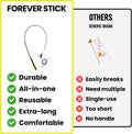 Forever Stick - Unbreakable Cat Wand Toy | Solid 1-Piece Fiberglass Rod - Bends, Doesn’t Break | 3-Year Warranty | 36 Inch Cat Fishing Pole Toy with Spinning Feather Toy | 2-in-1 String Toy and Teaser