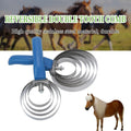 2Pack 4 Rings + 6 Rings Reversible Stainless Steel Curry Comb for Dog Spring Curry Horse Comb Brush for Horse with Soft 