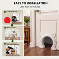 Wordcam Large Cat Door Interior Door, XL Indoor Cat Door, Pet Doors for Cats, Kitties and Small Dogs (White)
