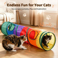 iCAGY Cat Tunnel for Indoor Cats Kittens Rabbits, Foldable Tunnel Toys