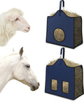 Hay Feeder for Goats and Horses - Slow Feed Design, Heavy Duty Hanging Hay Bag for Barn, Trailer & Paddock, Easy to Hang