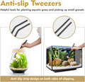 hygger Long Stainless Steel Premium Aquarium Tools, 4 PCS Aquatic Plant Tweezers Scissors Spatula Kits Comes with 1 Clea
