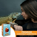BabiChip Coconut Chip Substrate for Reptiles 12 Quart Loose Small Sized Coco Husk Chip Bedding for Ball Pythons, Other S