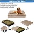 Dog Bed Cover Waterproof, Non-Slip Rectangular Pet Bed Protector for Dogs & Cats, Removable Washable Bed Sheet Replaceme