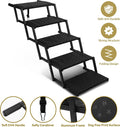 Dog Stairs for Car - Foldable Dog Ramps for Large Dogs with Non Slip Surface, Portable Dog Steps for Cars and SUV, Truck, Support Up to 200 Lbs