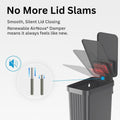 iTouchless 13.2 Gal / 50L Dog Poop Trash Can with Lid & AbsorbX Odor Filter