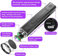 Wood's Lamp pet cat, dog Wood's Black light Flashlight cat Ringworm Detector,Doctor Pet Urine Detector,for Analyzing Skin Dog Cat Care Bed Bug Inspect.
