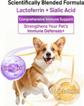 X100BEST Lactoferrin & Sialic Acid for Dogs & Cats – with Astragalus Polysaccharides & BB536 Probiotics, Immune & Digestive Support for Senior Pets & Weaning Puppies/Kittens, 90 Softgels