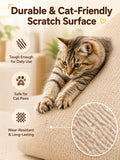 Minyii 78.7"x15.8" Cat Scratch Mat, Trimmable Self-Adhesive Carpet, DIY Climb Cat Scratcher for Furniture Couch or Wall Protector, Covering Cat Scratching Post Replacement Pads (Beige)