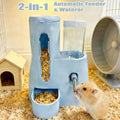 Hamster Water Bottle with Food Bowl,Hamster Cage Accessories 300ml+80ml