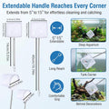 4PCS Fish Tank Shrimp Net Extendable Handle, Aquarium Small Fishing Nets