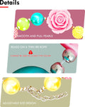 Hosiwei Princess Bubblegum Dog Collar Necklace, Chunky Beads (19mm) with Flower Charm Pet Collar | Adjustable Sparkling 
