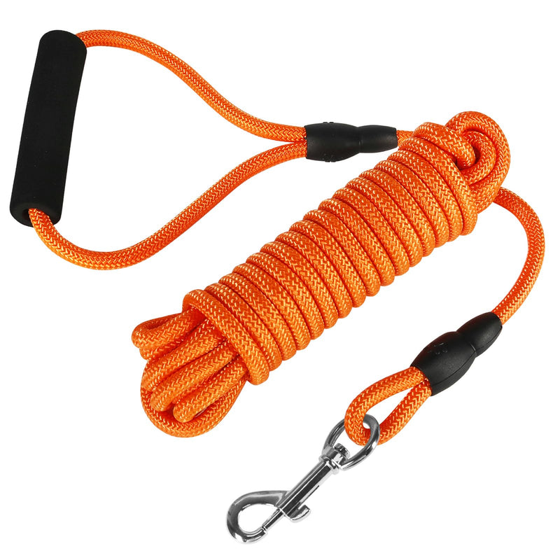 Vivifying Floating Long Dog Leash, 20FT Dog Training Leash, Lightweight Dog Check Cord Rope Lead with Comfortable Handle for Outside, Hiking, Swimming, Beach and Lake