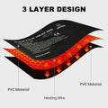 Reptile Heat Pad 8" X 18" 24W, Under Tank Heat Mat for Reptiles, Waterproof Hermit Crab Heating Pad for Terrarium, Snake