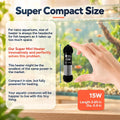 AquaMiracle 15W Dual LED Display Small Aquarium Betta Heater for 1-3 Gal Tanks