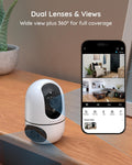 VIRTAVO Pet Camera Indoor No Subscription, for Dog Cat Baby, 360° PTZ