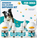 Upgraded Dog Calming Diffuser with 2 Plug-in + 4 Refill, Dog Calming Pheromones Diffuser Starter Kit for Anxiety Relief,