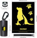 Metal Dog Poop Bag Holder 2-Pack w/Leash Clip|Durable Scratch-Resistant Aluminum|30 Bags+6 Accessories（Black）