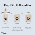 (re)zip Large Roll Top Pet Dry Food Storage Bag 40-Cup, BPA-Free, Food-Grade, Pet-Safe, Freshness Seal for Camping, Long Term Boarding, Travel & Daily Use, Machine Washable, Black