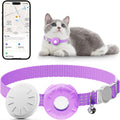 Cat Tracker,Mini GPS Tracker for Cats,No Monthly Fee Smart Pet Activity Tracker,Compatible with Apple Find My(iOS Only),Anti-Lost Finder Tag for Vehicles,Pets,Kids,Items(Purple)