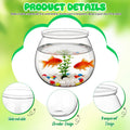Toddmomy 1 Gallon Transparent Plastic Fish Bowl Small Round Aquarium for Goldfish Turtles Tabletop Fish Tank Office Home