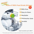 Food Grade Silicone Pet Can Covers, Universal 3-in-1, 2 Lids+Spoon