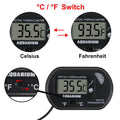 2Pack Digital Aquarium Thermometer with Large LCD Display, Reptile Thermometer for Vehicle, Terrarium, Fish Tank, Refrig