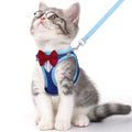 NCMAMA Cat Vest Harness and Leash Set for Walking Escape Proof, Adjustable Kitten Harness Breathable Mesh with Reflective Strips Harness for Kitty Puppy Bunny (Blue, XS)