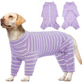 Kuoser Recovery Suit for Large Dogs After Surgery, Long Sleeve Dog Surgery Recovery Suit, Dog Onesie for Abdominal Wounds Skin Disease, Purple XL