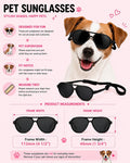 G010 Dog pet Costume Aviator Sunglasses for Medium Breeds 20-40 lbs (Black)