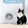 CAREMYWORLD Cat Door Interior Door - Snow White Clean Invisible, Large No-Flap Pet Door for Cats Up to 22 LBS, Easy DIY Setup, No Training