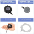 hygger Quiet Mini Small Aquarium Air Pump Betta Fish Tank Bubbler Oxygen Aeration Pump with Air Stone Tubing Suction Cup