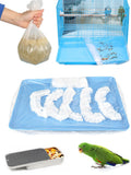 Niwaes Disposable Bird Cage Liners Clear Plastic Parakeet Cage Liner Bag - 50 Pcs Parrot Cage Tray Liners Universal Film Bird Cage Accessories for Finches Canaries Cockatiels Birdcage
