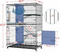 STILLCOVE 4-Tier Cat Cage Indoor, with Cushions & Hammock & Scratching Post