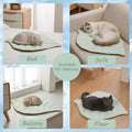Nimorio Cat Cooling Mat Cat Leaf Bed Mat Comfortable Soft Fabric Breathable Cozy for All Seasons 26.5"x20.5" Ideal for Cats Small Pets
