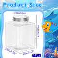 10 Pack Plastic Fish Bowls with Lids, 17oz Small Clear Fish Tank