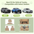 Wrenox Dog Car Barrier, Dog Barrier for SUV, Reinforced Double-Layer Mesh, Adjustable Top & Bottom Straps, 3 Zipper Storage Pockets, Easy to Install, Also Fits Double-Cab Trucks & Select Sedans