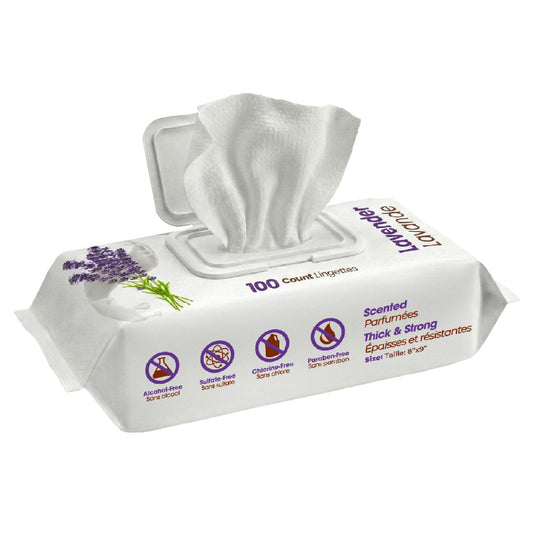 Best Pet Supplies 8" x 9" Large Dog Wipes - Cleaning and Deodorizing for Paws and Coat - Gentle Formula with Lavender Vitamin E for Puppies and Cats - 100 Count