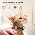SimpleThings Compatible with Airtag Cat Collar Holder, Small Collar Holder Compatible with Apple Air Tag GPS Tracker, 2Pack Waterproof Case Cover for Cat Dog Pet Collar Within 3/8 inch (2 Transflower)