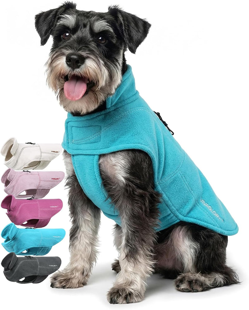 VIVAGLORY Dog Fleece Vest Softpad Dog Fleece Sweater, M