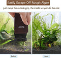hygger Aquarium Strong Magnetic Cleaner Algae Magnet Cleaning Tool with Scraper Floating Brush for Fish Glass Tank S