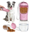 Dog Water Bottle, Portable Water Bottle with Food Container for Dogs Cat Pet Hiking Walking Travel Camping, Leak-Proof Dog Water Bowl Dispenser with Feeder Function Puppy Essentials