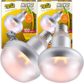 Basking Light for Reptiles, 2-Pack 100W Upgraded Intense Basking Spot, Reptile Heat Bulb Light, UVA Heat Lamp Bulbs for 