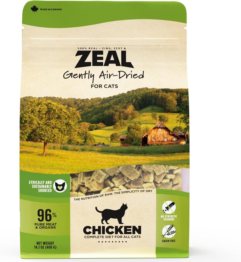 ZEAL Canada Air-Dried Cat Food Chicken Recipe - High Protein, Natural Superfoods, Nutrient Rich, No Fillers, Grain Free,